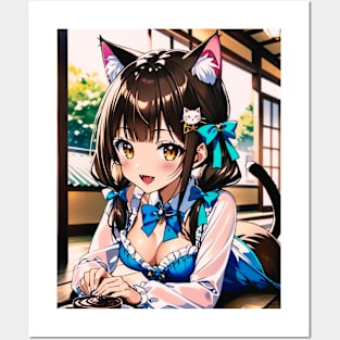 Kawaii Anime Maid Cat Girl 2 Posters and Art